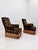 Pair of French Art Deco His & Hers Armchairs in Geometric Velvet, Circa 1930s For Sale - Image 11 of 17