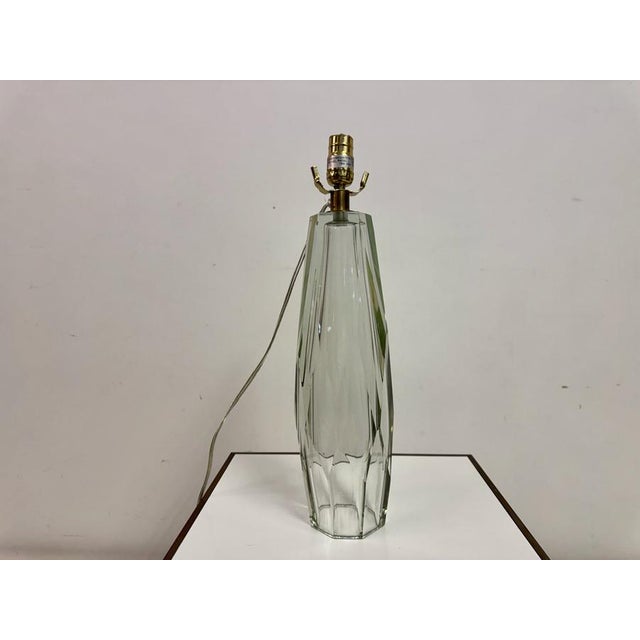 Murano Glass Diamond Table Lamp by Thomas Pheasant for Baker Furniture For Sale - Image 6 of 9