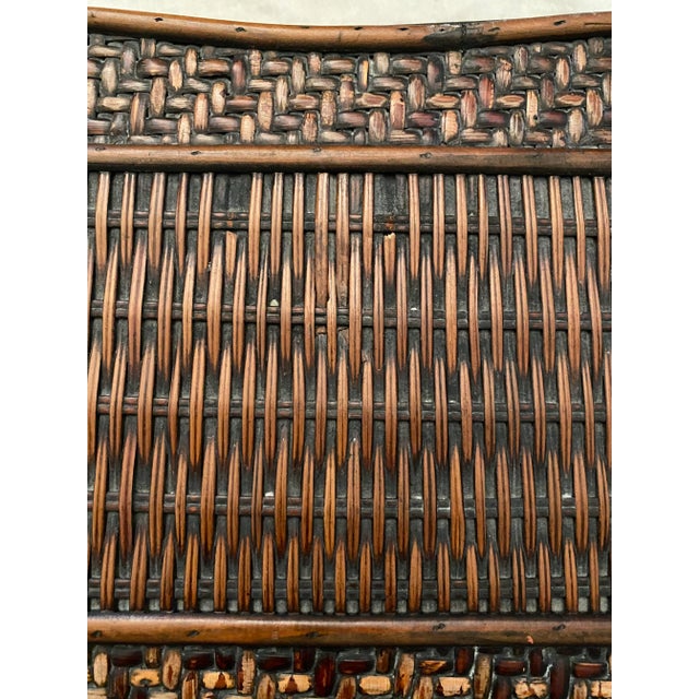 Brown 1970s Vintage Brown Woven Style Box For Sale - Image 8 of 9