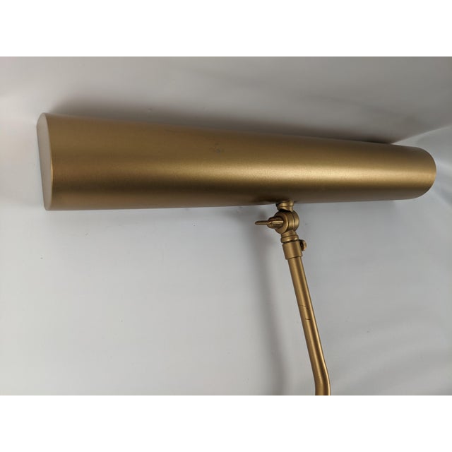 Vintage 14" Adjustable Brass Gallery Picture Light – Articulated Single Arm & Built-in Switch For Sale - Image 9 of 11