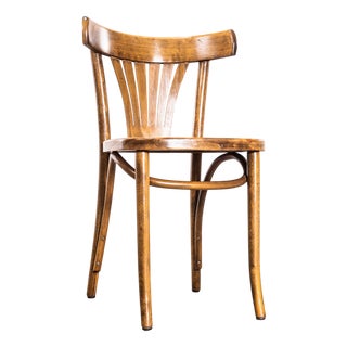 French Bentwood Fan Back Dining Chair, 1970s For Sale