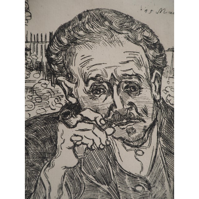 After Vincent Van Gogh, Portrait of Doctor Gachet, Engraving For Sale - Image 5 of 9