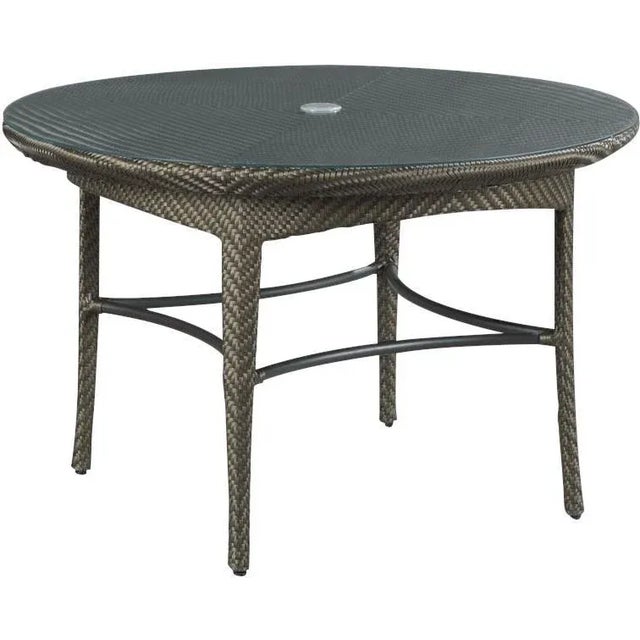 Overall measurements (inches) 30H x 48W x 48D. Overall Condition is New. Material(s): Hand-Woven Synthetic Fiber,Aluminum....