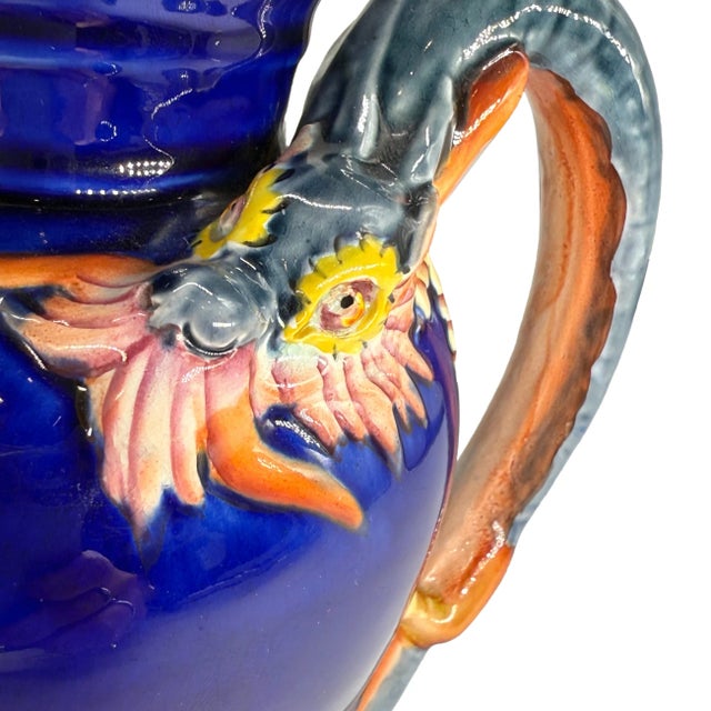 A Wedgwood Majolica Dragon Jug, Designed by Hughes Protât and Dated 1878 For Sale - Image 6 of 11