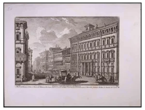 Giuseppe Vasi, Palazzo dell'Accademia di Francia, Etching, Late 18th Gordon Lester