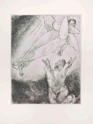 Marc Chagall, The Vision of Isaiah, Etching, 1956