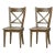 French Provincial Style Rustic Dining Chairs- Set of 2 For Sale