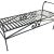 Metal Scrolling Black Wrought Iron Chaise Lounge, Bench For Sale - Image 7 of 7