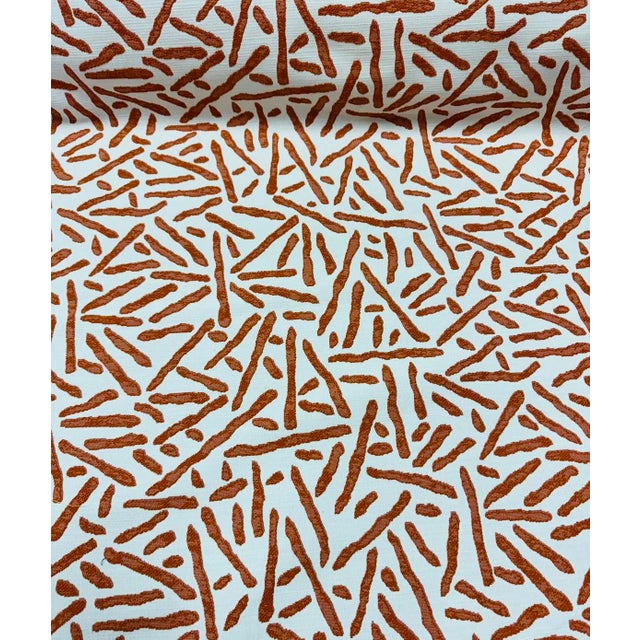 56” wide Maxwell Open Concept Satsuma Performance Woven water resistant upholstery drapery fabric in burn orange and...