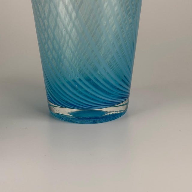 Aqua Murano Glass Vases by Gio Ponti, Italy, 1970s, Set of 2 For Sale - Image 8 of 12