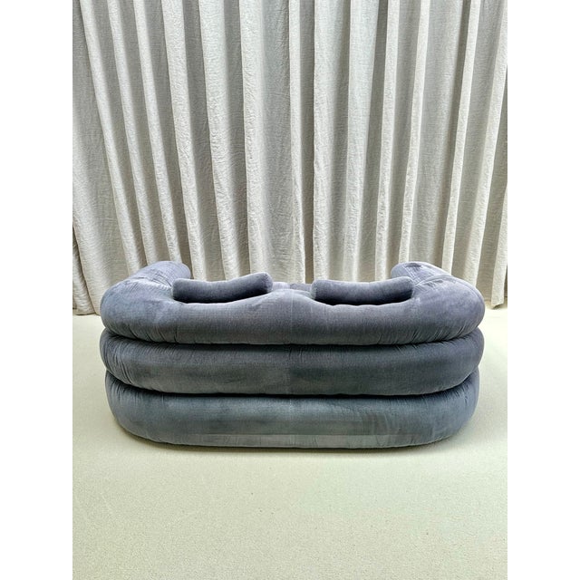 1960s Vintage Two-Seater Sofa in Velvet by De Pas Durbino & Lomazzi for Zanotta, Italy, 1960s For Sale - Image 5 of 10