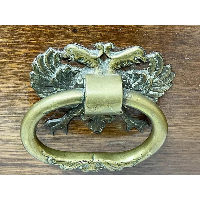 Antique Camphor Wooden Chest with Brass, 1784 For Sale - Image 6 of 13