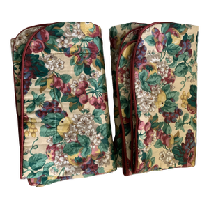 Vintage Laura Ashley Cottage Rubens Fruits Standard Padded Pillowsham Pair