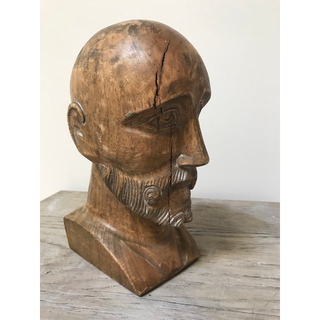 Late 20th Century Xander Wood Bust Figure For Sale - Image 4 of 7