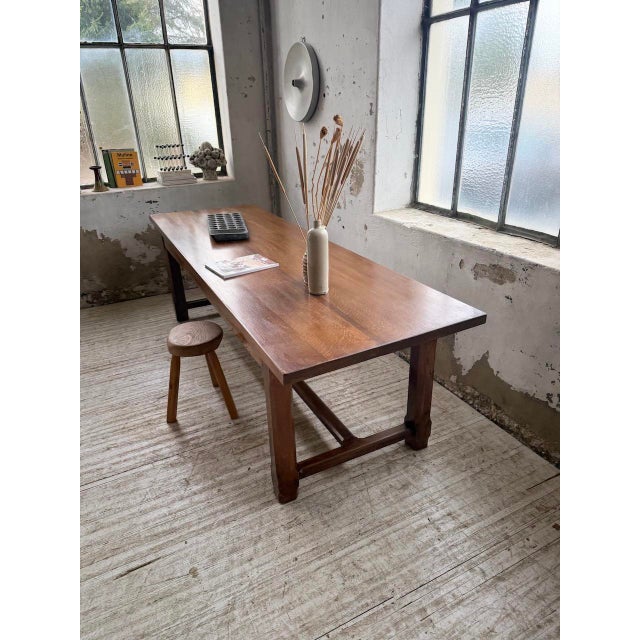 Oak Farmhouse Table, 1950s For Sale - Image 10 of 18