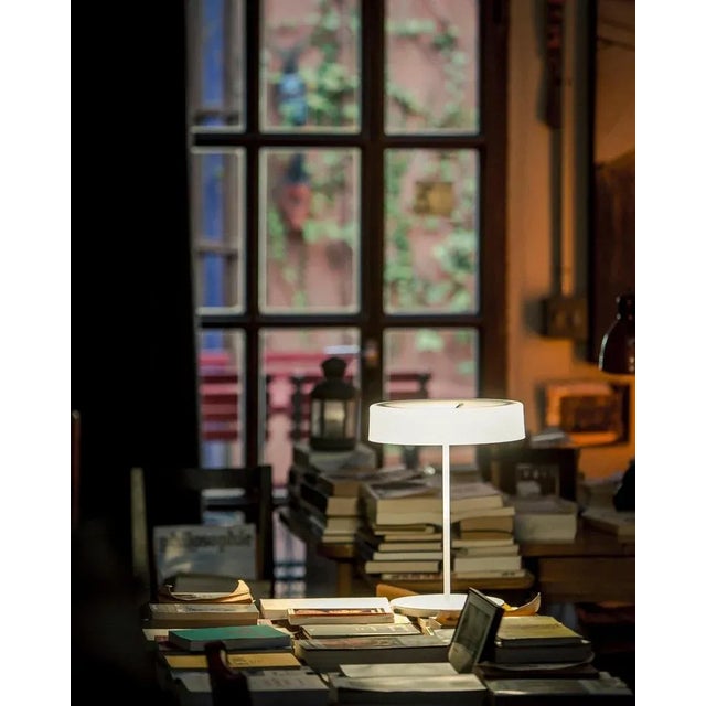 Gold Small Graphite Sin Table Lamp with Shade by Antoni Arola For Sale - Image 8 of 13