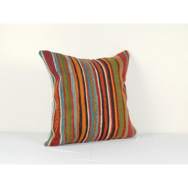 Handmade Turkish Kilim Pillow • Decorative Pillow Vintage Rug Pillow • Pair Pillow Handwoven Vintage Kilim Pillow • Throw...