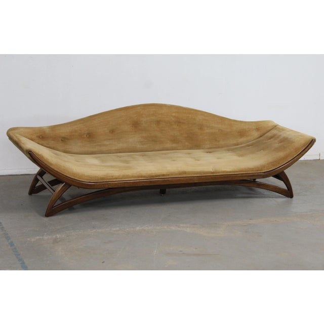 1960s Vintage Mid-Century Modern Adrian Pearsall Style Gondola Sofa For Sale - Image 5 of 5