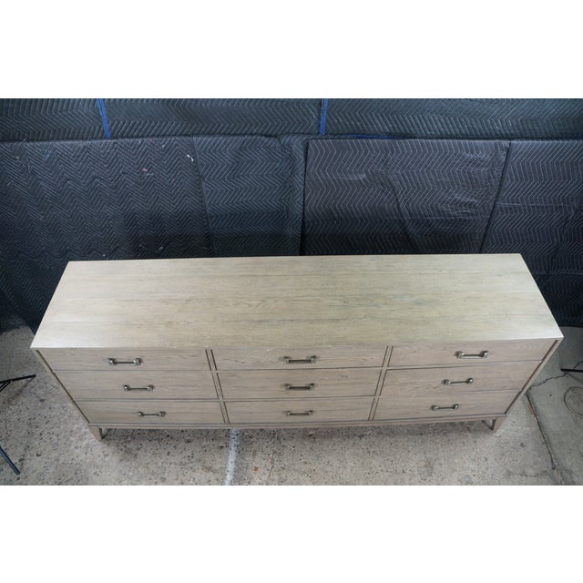 Restoration Hardware Campaign Style Cayden Weathered Oak 9 Drawer Triple Dresser For Sale - Image 11 of 18