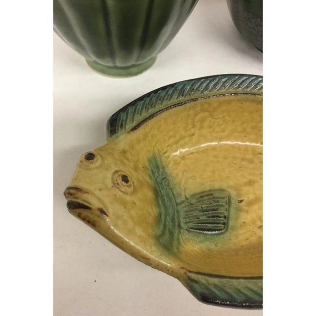 Mid-Century Modern Vintage Magnolia Green Japanese Bowls - Set of 3 For Sale - Image 3 of 11