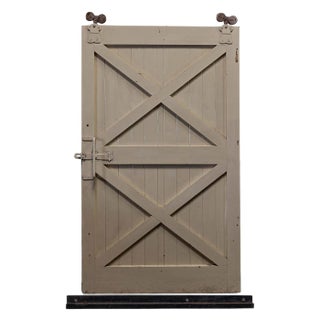 19th Century English Oversized Sliding Barn Door For Sale