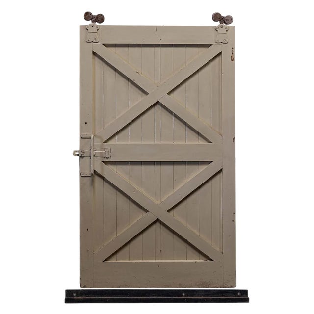 19th Century English Oversized Sliding Barn Door For Sale