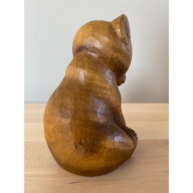 Hand Carved Swiss Baby Bear Figure by Schweizer Heimatwerk For Sale In New York - Image 6 of 13