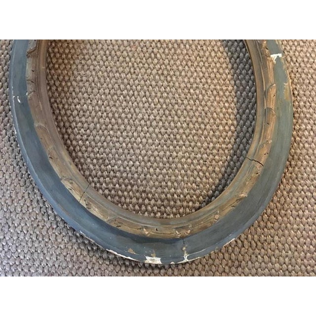 Early 19th Century Neoclassical Handmade Oval Grey and Gold Wood Frame, Italy For Sale - Image 18 of 18