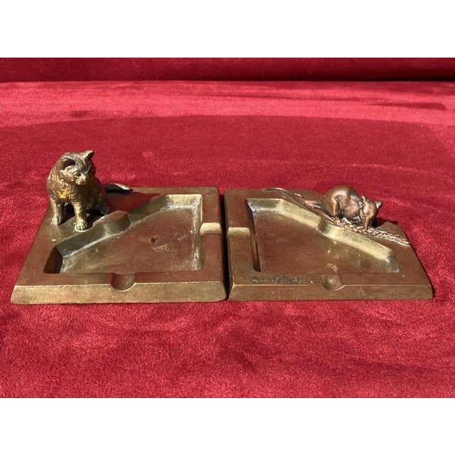 Bronze Ashtrays, Set of 2 For Sale - Image 11 of 11