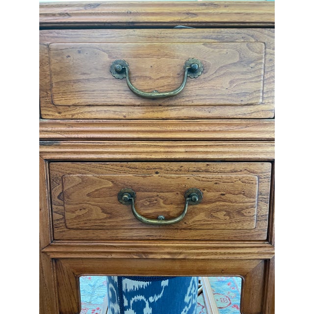 Chinoiserie Antique Chinese Elm Desk With Inlaid White Marble Top For Sale In San Francisco - Image 6 of 6
