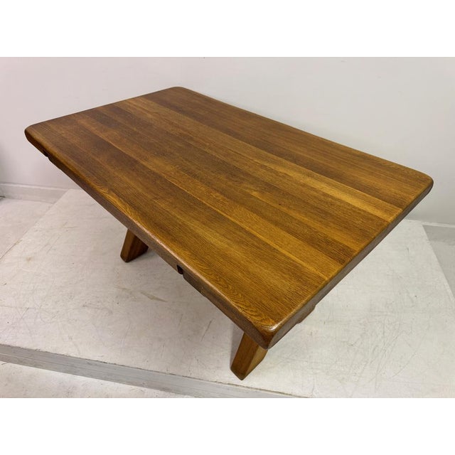 Mid-Century Refectory Style Oak Dining Table from De Puydt, Belgium, 1970s For Sale - Image 13 of 14