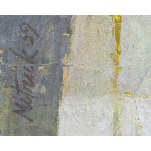 1959 “Quince” Oil on Canvas Abstract Still Life Painting Signed by Stanley Mitruck For Sale - Image 9 of 10