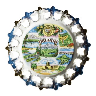 Round Ceramic Decorative Oregon Souvenir Tourist Plate For Sale