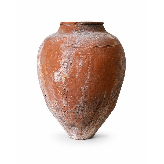 Large Antique Mediterranean Patinated Terracotta Olive Jar, 1900s For Sale - Image 10 of 10
