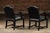 Pair of Black Leather Revival Armchairs With Nailhead Trim For Sale - Image 4 of 12