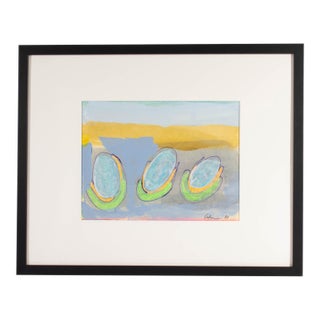 1984 Abstract Mixed Media Painting by Harry Hilson For Sale