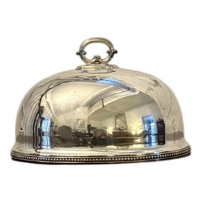 Antique Victorian Silver Plated Meat Cover, 1880 For Sale