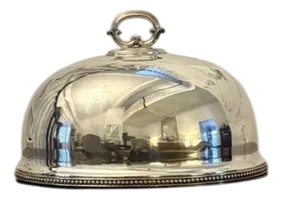 Antique Victorian Silver Plated Meat Cover, 1880