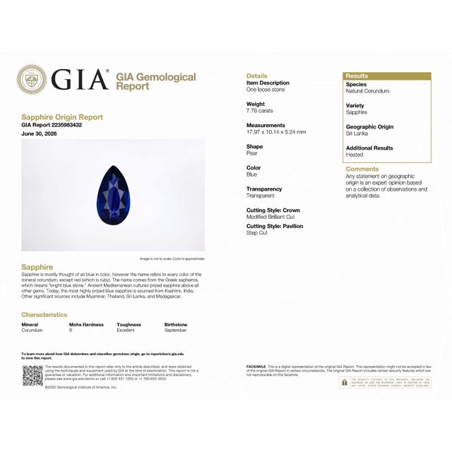 Stunning natural blue pear shape Ceylon sapphire with diamond halo ring, GIA certified. High jewelry by Alexander Beverly...
