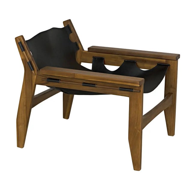 Not Yet Made - Made To Order NOIR Nomo Chair, Teak with Leather For Sale - Image 5 of 5