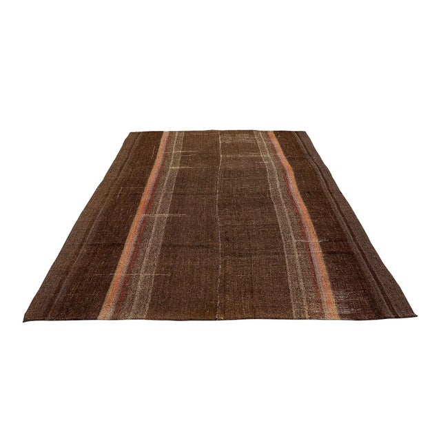 Handwoven vintage modern kilim rug from Adana region of Turkey. Approximatelly 50-60 years old. In very good condition.