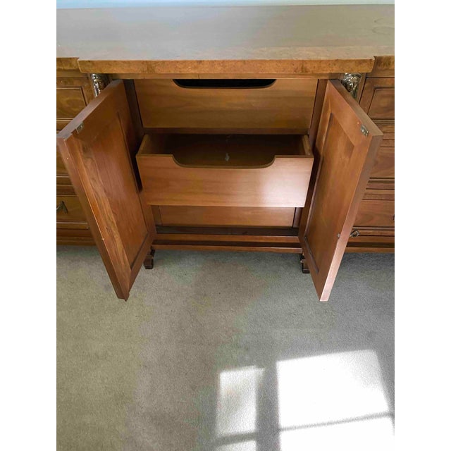 Mint condition mid-century dresser by 'Century Furniture'. Solid hardwood construction. Nine easy-slide drawers. Rich...