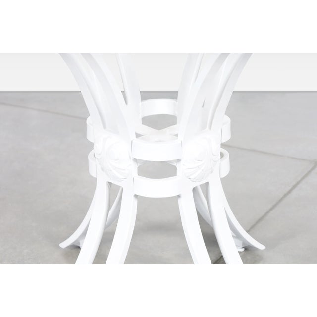 Vintage Aluminum Shell Back Dining Set Attributed to Brown Jordan, 1970s For Sale - Image 9 of 12