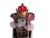 Wood Mouse King Nutcracker 24 Tall No Box Guc Wood Faux Fur For Sale - Image 7 of 7