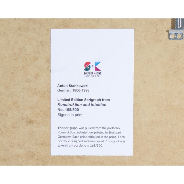 Black 1995 “Konstruktion and Intuition” Serigraph Print by Anton Stankowski For Sale - Image 8 of 8