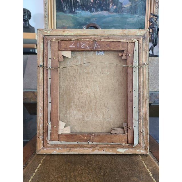Antique Dog Oil Painting Moody Portrait of a Pug For Sale - Image 12 of 12
