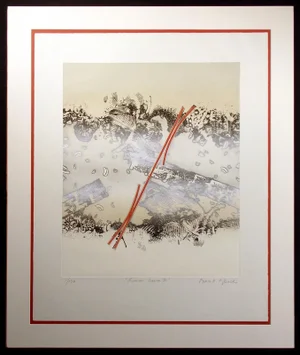 Bruce Bleach "Linear Dance I" Hand Signed Numbered Art Etching Matted