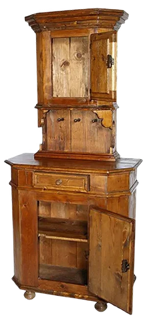 19th-Century Tyrolean Pine Cabinet