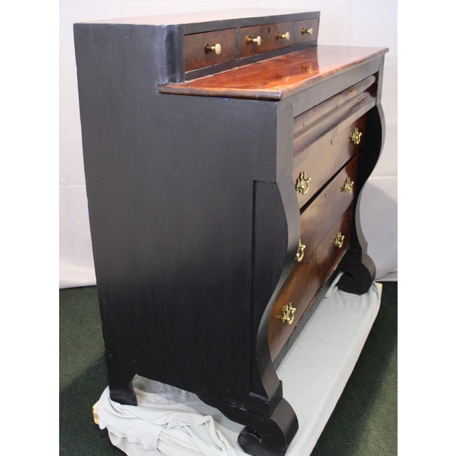 Mid 19th Century Mid 19th Century Empire Chest Mahogany With Black Trim For Sale - Image 5 of 10