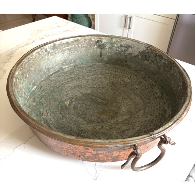 French Country Large 19th Century French Copper Jam Pan For Sale - Image 3 of 5